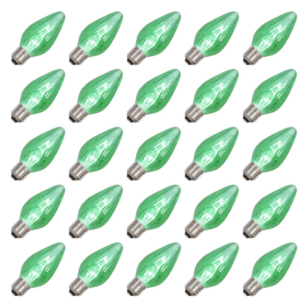 0.96 watt F15 Medium Screw Base Green Flame LED (25 pack) 1