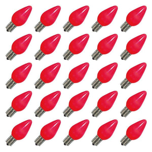 0.96 watt 130 volt Candelabra Screw C7 Red Twinkle LED (25 Pack) 1