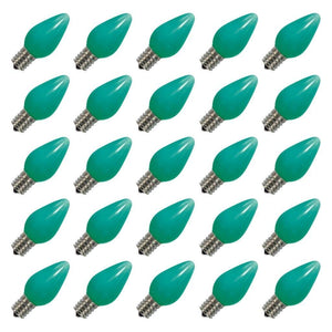 0.96 watt 130 volt C7 Candelabra Screw Green LED (25 Pack) 1