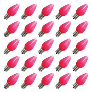 0.96 watt 130 volt C7 Candelabra Screw Pink LED (25 Pack) 1