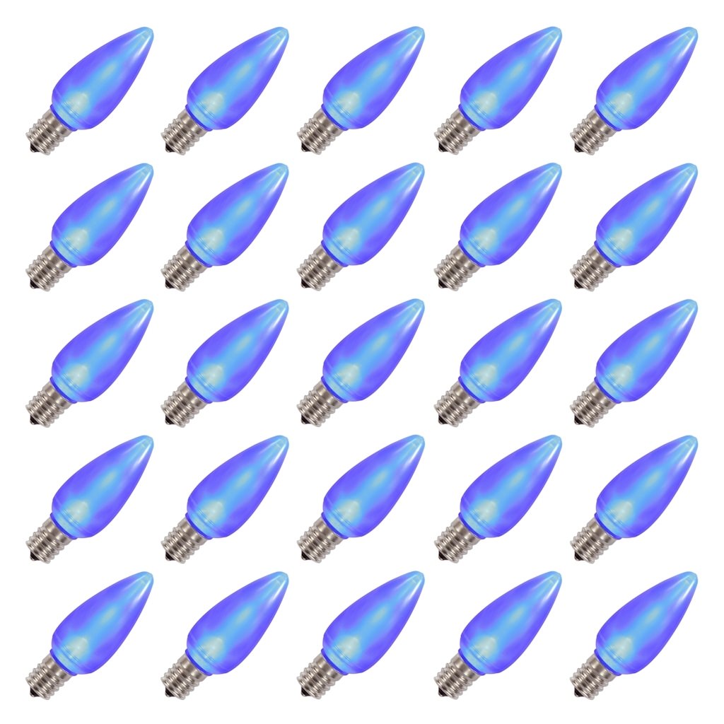 0.96 watt 130 volt C9 Intermediate Screw Blue LED (25 pack) 1