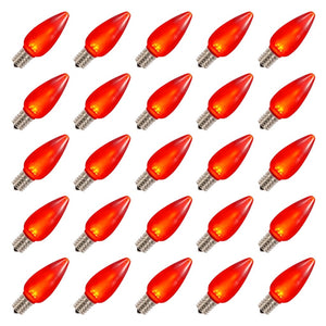 0.96 watt 130 volt C9 Intermediate Screw Red LED (25 pack) 1