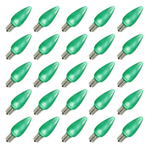 0.96 watt 130 volt C9 Intermediate Screw Base Green LED (25 pack) 1