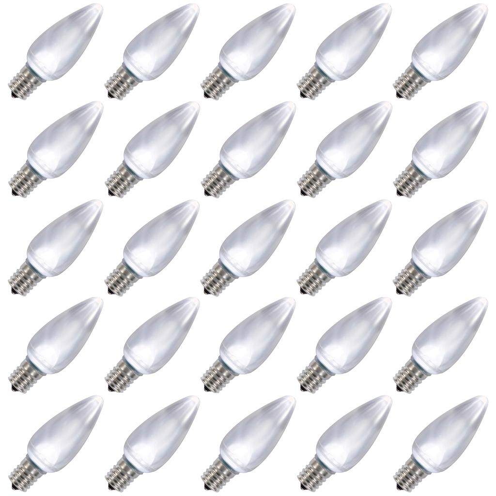 0.96 watt 130 volt C9 Intermediate Screw Cool White LED (25 pack) 1