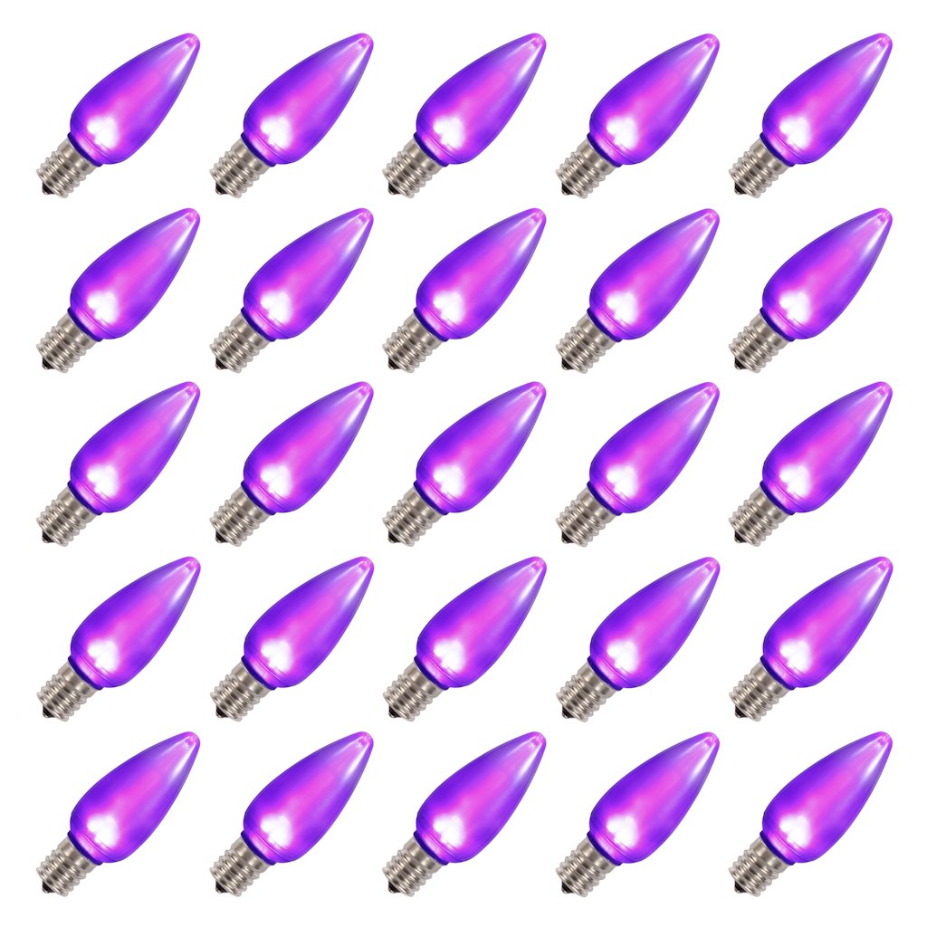0.96 watt 130 volt C9 Intermediate Screw Base Purple LED (25 pack) 1