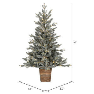 4' x 33" Artificial Gooding Pine 200 Warm White Lights Artificial Christmas Tree 3