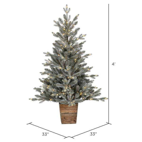 4' x 33" Artificial Gooding Pine 200 Warm White Lights Artificial Christmas Tree 3