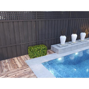 24" x 12" x 12" Green Artificial Boxwood Hedge 3