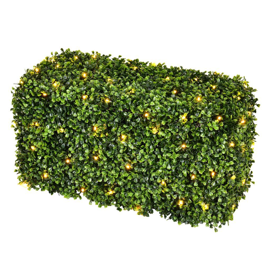 24" x 12" x 12" Green Artificial Boxwood Hedge 1