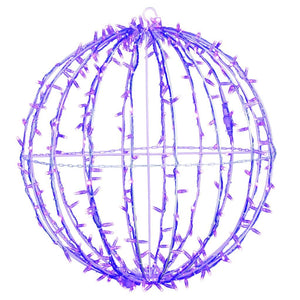 324 Light 30" Transparent Cable White Powder Coated Frame Purple Jumbo LED Sphere 1
