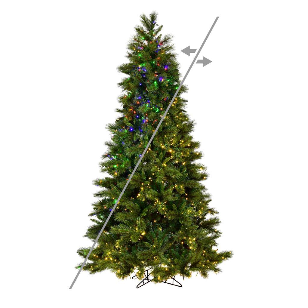 9' x 57" Artificial Brighton Pine 1900 Color Changing Lights Christmas Tree 1