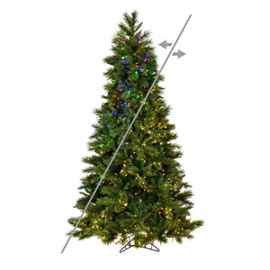 9' x 57" Artificial Brighton Pine 1900 Color Changing Lights Christmas Tree 1