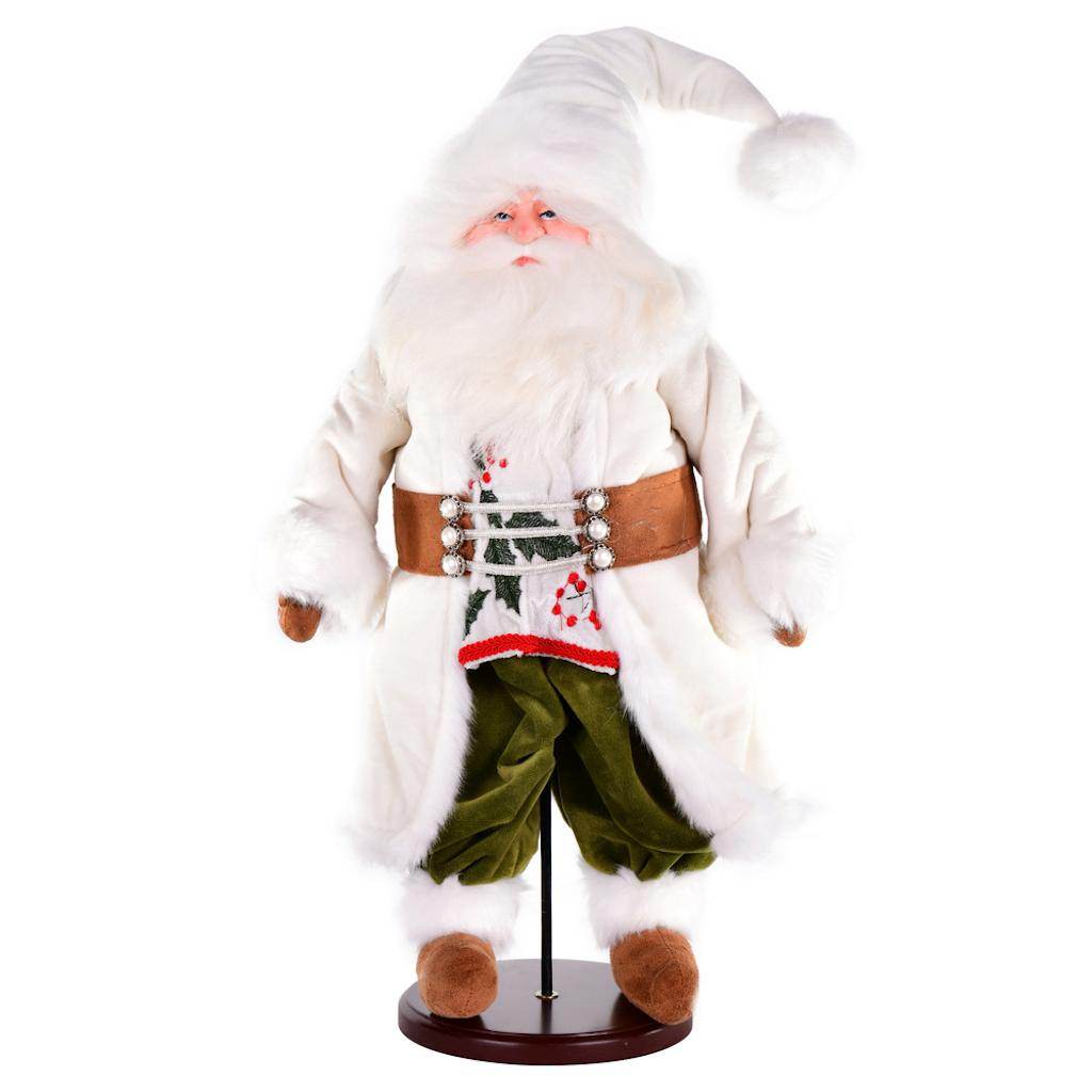 19" Happy Holly Daze Santa Doll with Stand 1
