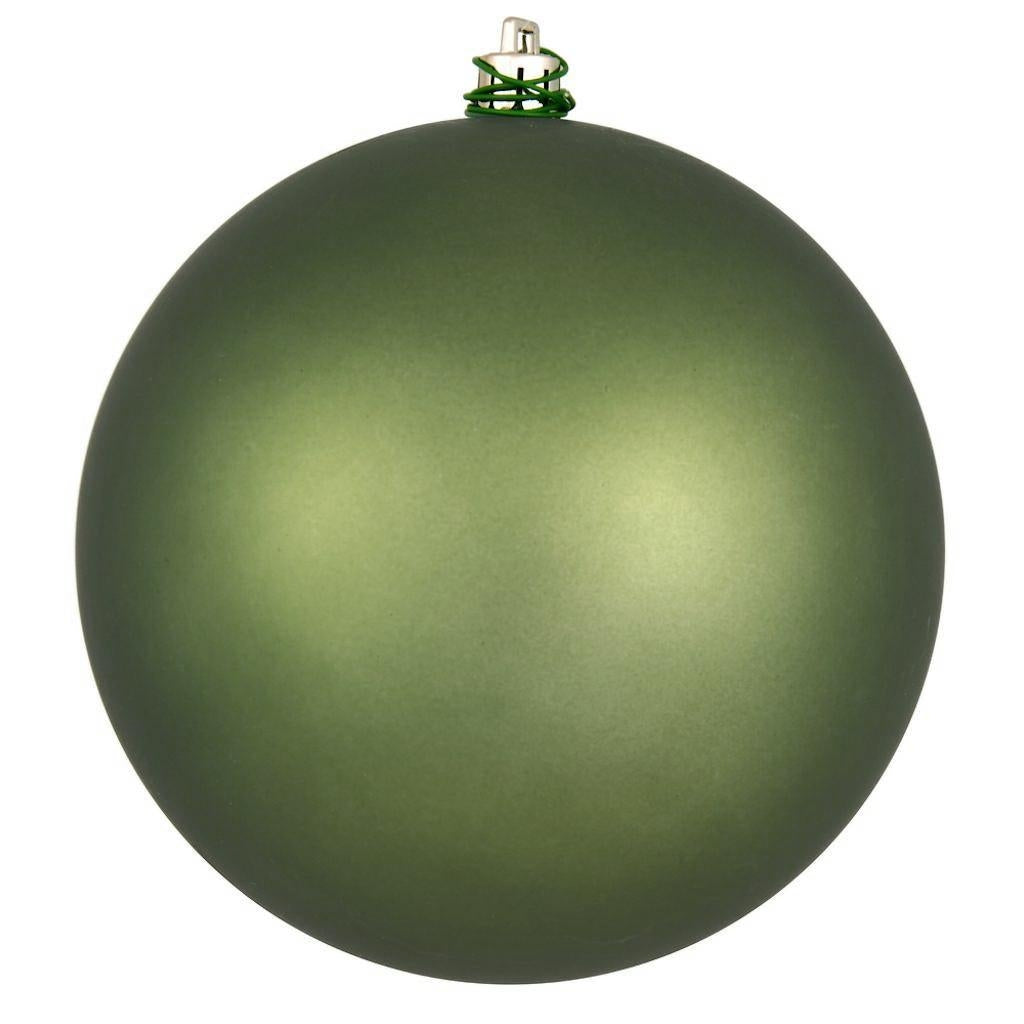 4" Juniper Matte Ball Drilled Christmas Ornament (6 Pack) 1