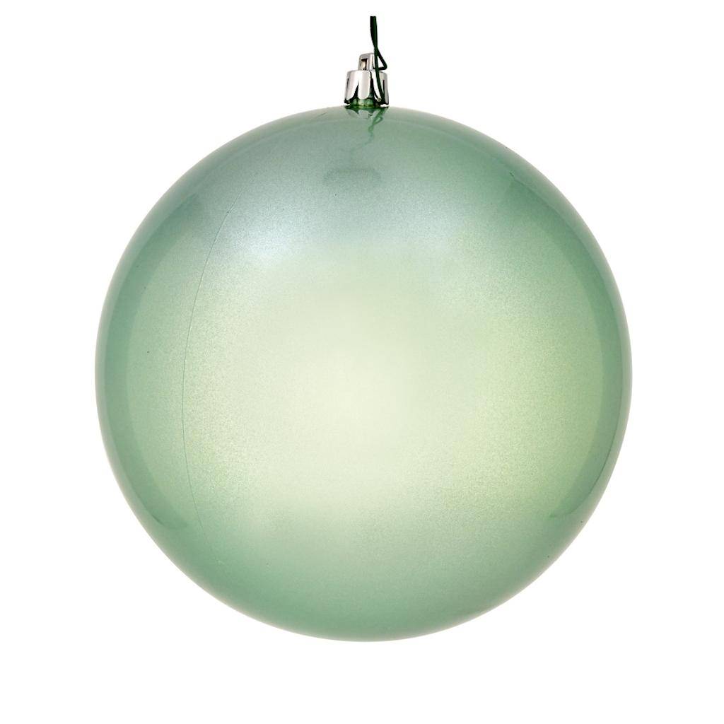 6" Gray Mint Candy Ball Christmas Ornament (4 Pack) 1