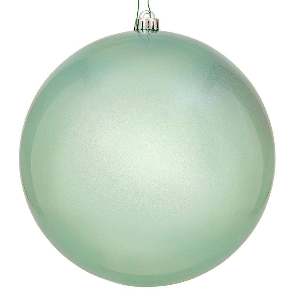 10" Gray Mint Candy Ball Christmas Ornament 1