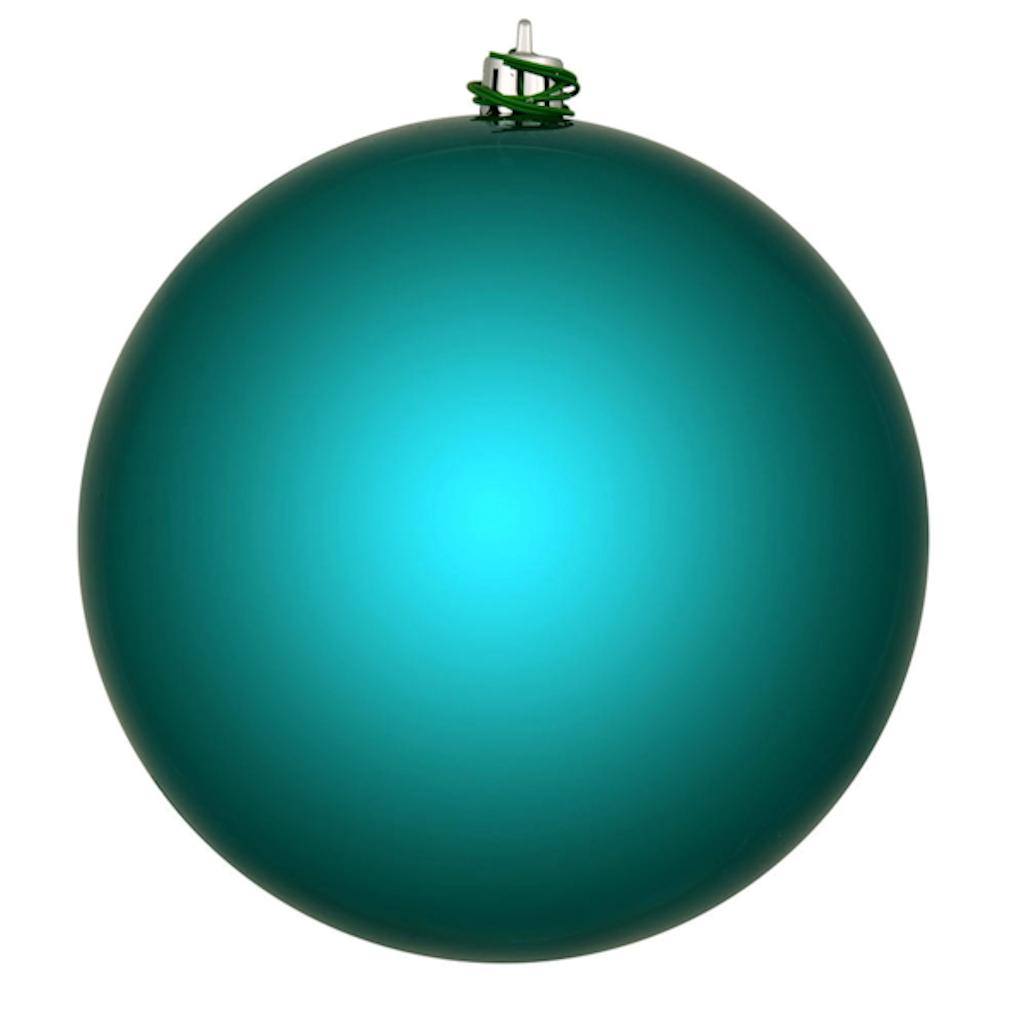 3" Dark Teal Candy Ball Christmas Ornament (12 Pack) 1
