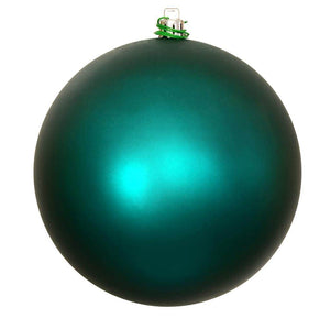 12" Dark Teal Matte Ball Christmas Ornament 1