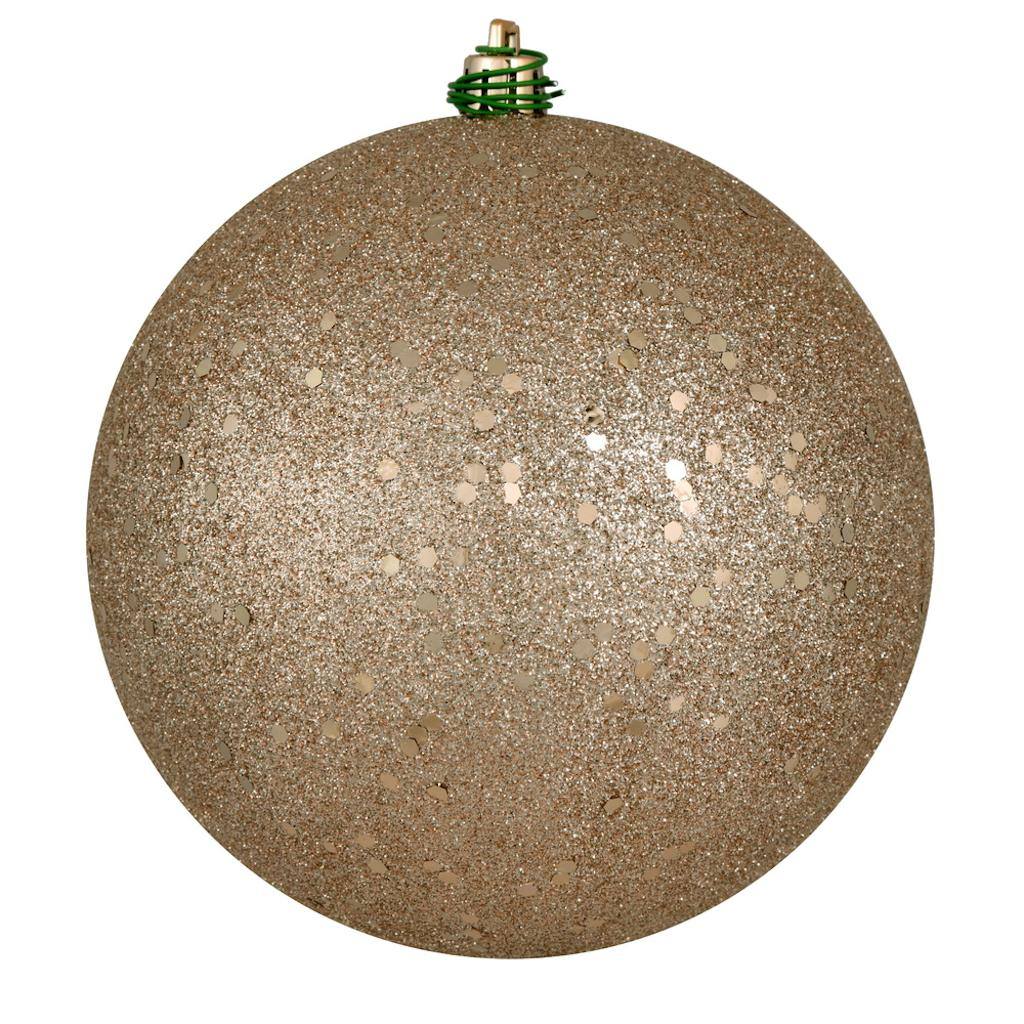 6" Oat Sequin Ball Christmas Ornament (4 Pack) 1