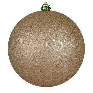 6" Oat Sequin Ball Christmas Ornament (4 Pack) 1