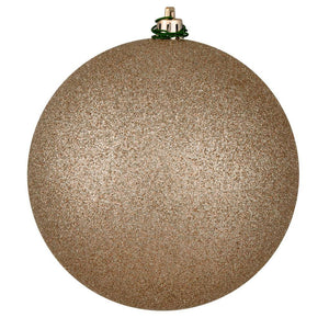 8" Oat Glitter Ball Christmas Ornament 1