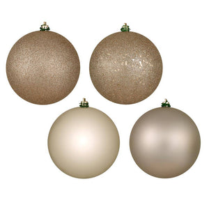 10" Oat 4 Finish Ball Christmas Ornament (4 Pack) 1