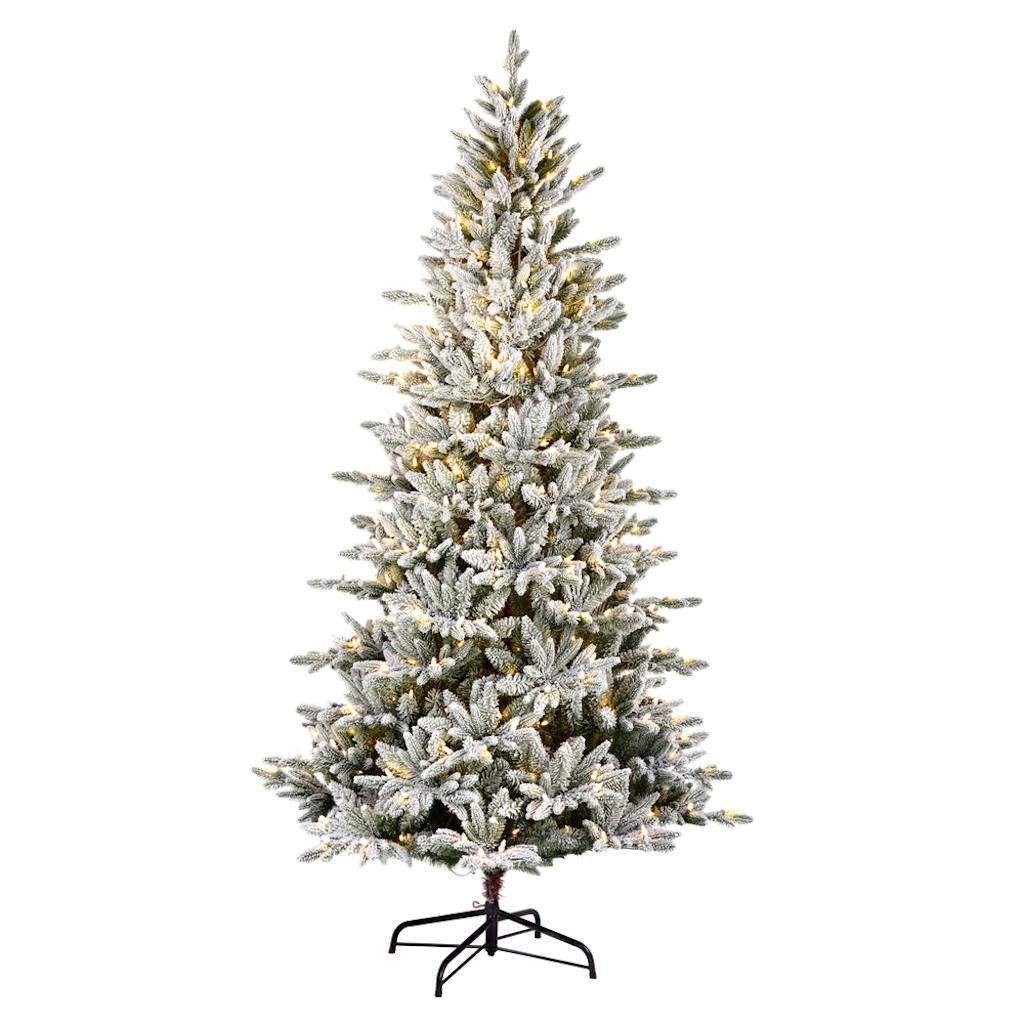 10' x 66" Flocked Ellis Pine Unlit Artificial Christmas Tree 1