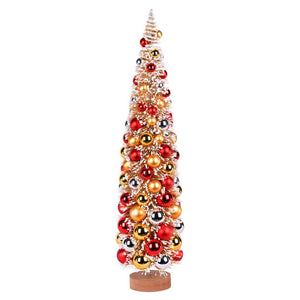 24" Frosted Gold Pine Artificial Christmas Tree 1