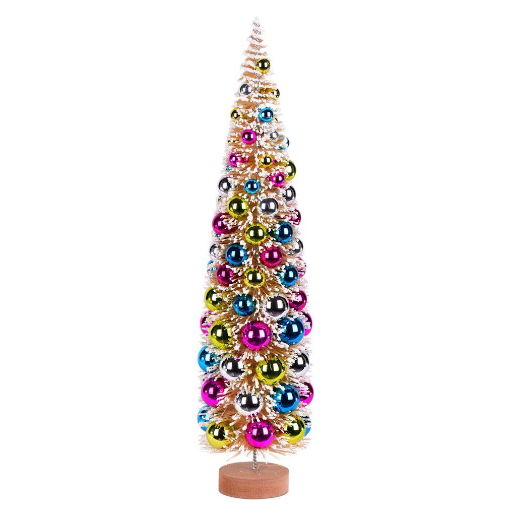 24" Frosted Gold Pine Artificial Christmas Tree 1