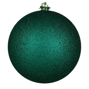 4.8" Dark Teal Glitter Ball Christmas Ornament (4 Pack) 1