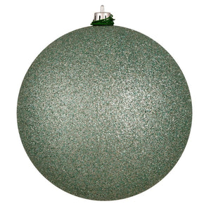 4.8" Gray Mint Glitter Ball Christmas Ornament (4 Pack) 1