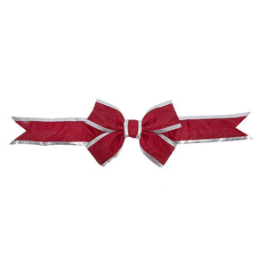 18" x 23" 6" Red-Silver Nylon Outdoor Bow 1