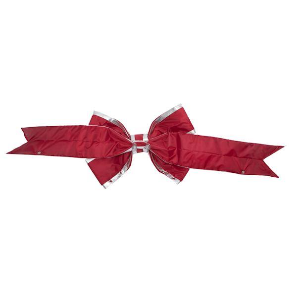 24" x 30" 7" Red-Silver Nylon Outdoor Bow 2