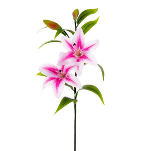 32" Artificial Pink Tiger Lily Stem (2 Pack) 1
