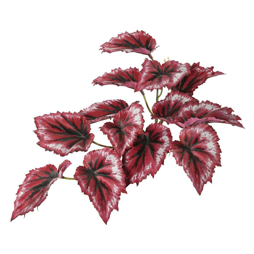 12" Artificial Red Begonia Hanging Bush (3 Pack) 1
