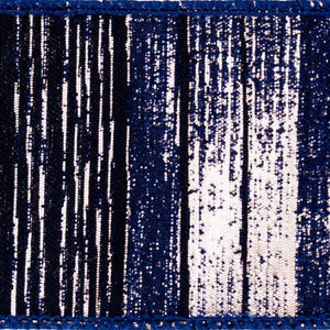 2.5" x 10Yd Navy / Gold Abstract Line Ribbon 2