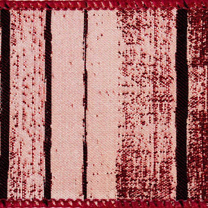 2.5" x 10Yd Burgundy / Gold Lines Ribbon 2