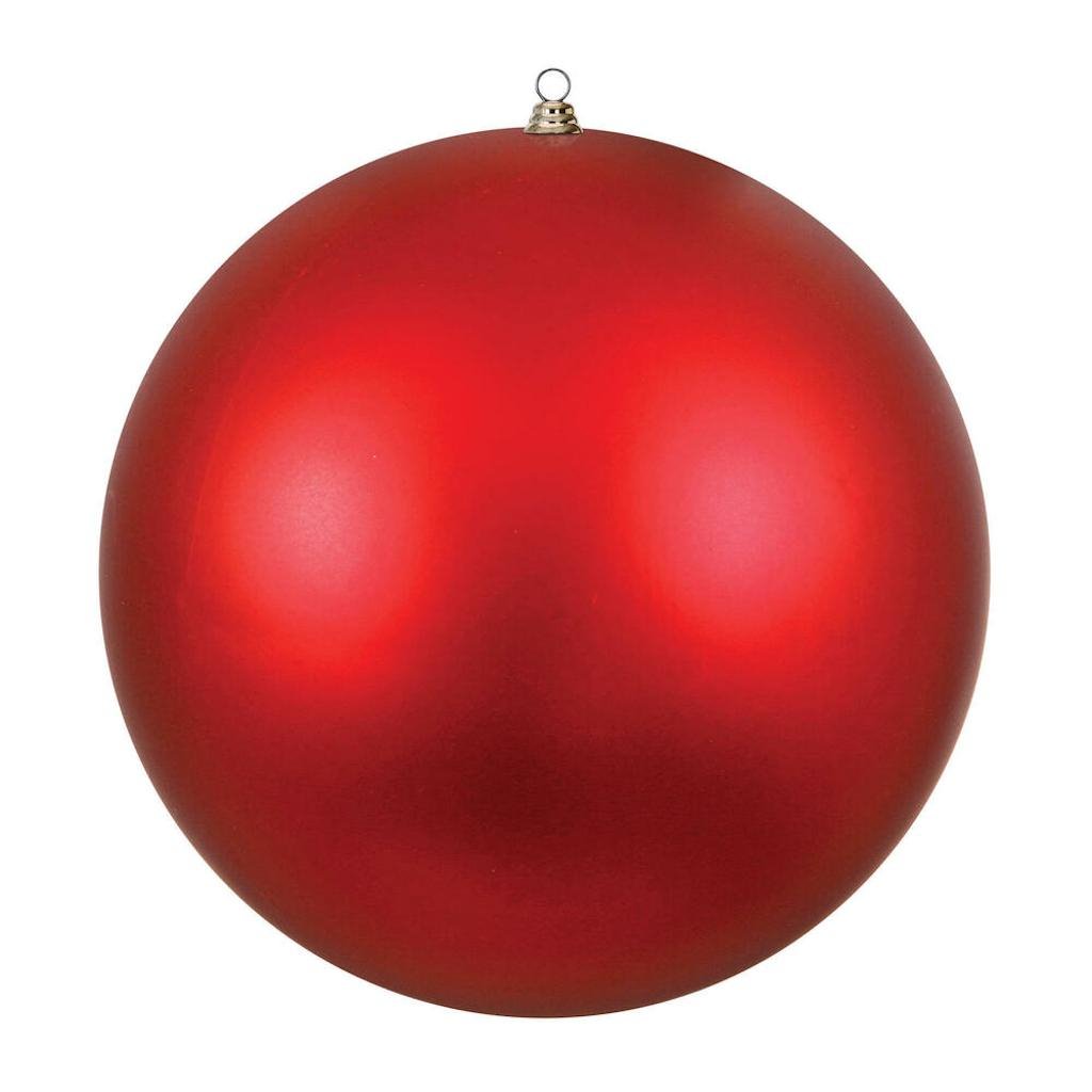 24" Red Candy Matte Ball Ornament 1