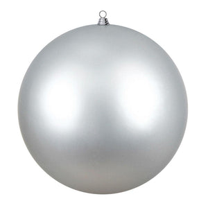 24" Silver Matte Giant Ball Ornament 1