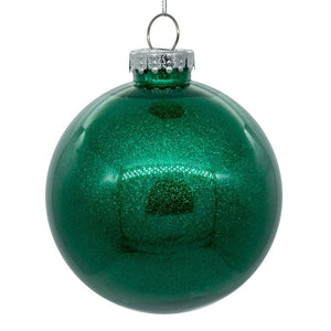 4" Seafoam Glitter Ball Ornament (6 pack) 1