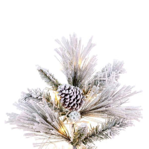 5.5' x 36" Artificial Flocked Atka Pine Tree 550 Color Changing LED Lights 3