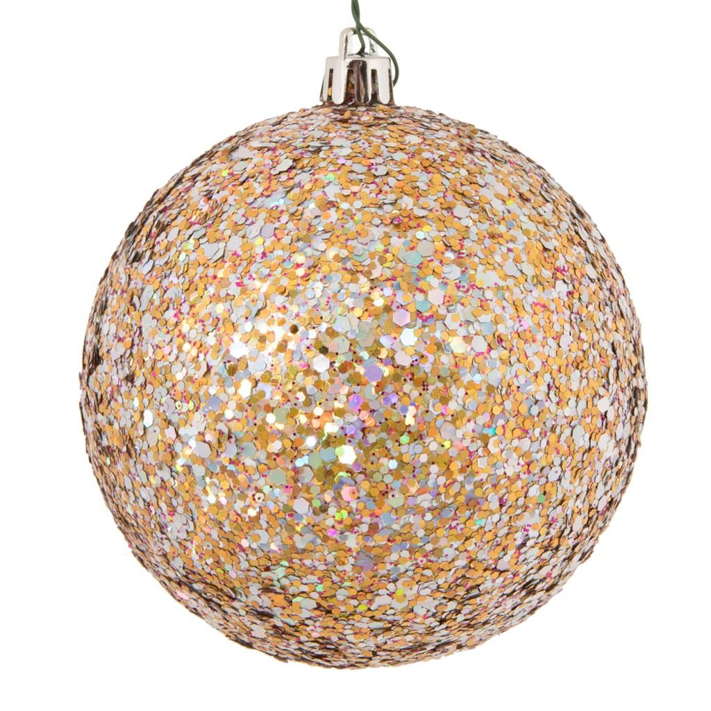 4" Multi-Color Sequin Ball Ornament (6 pack) 1