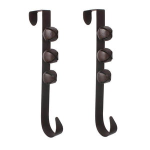 12"  Black/Brown Door Hanger with Bells (2 Pack) 1