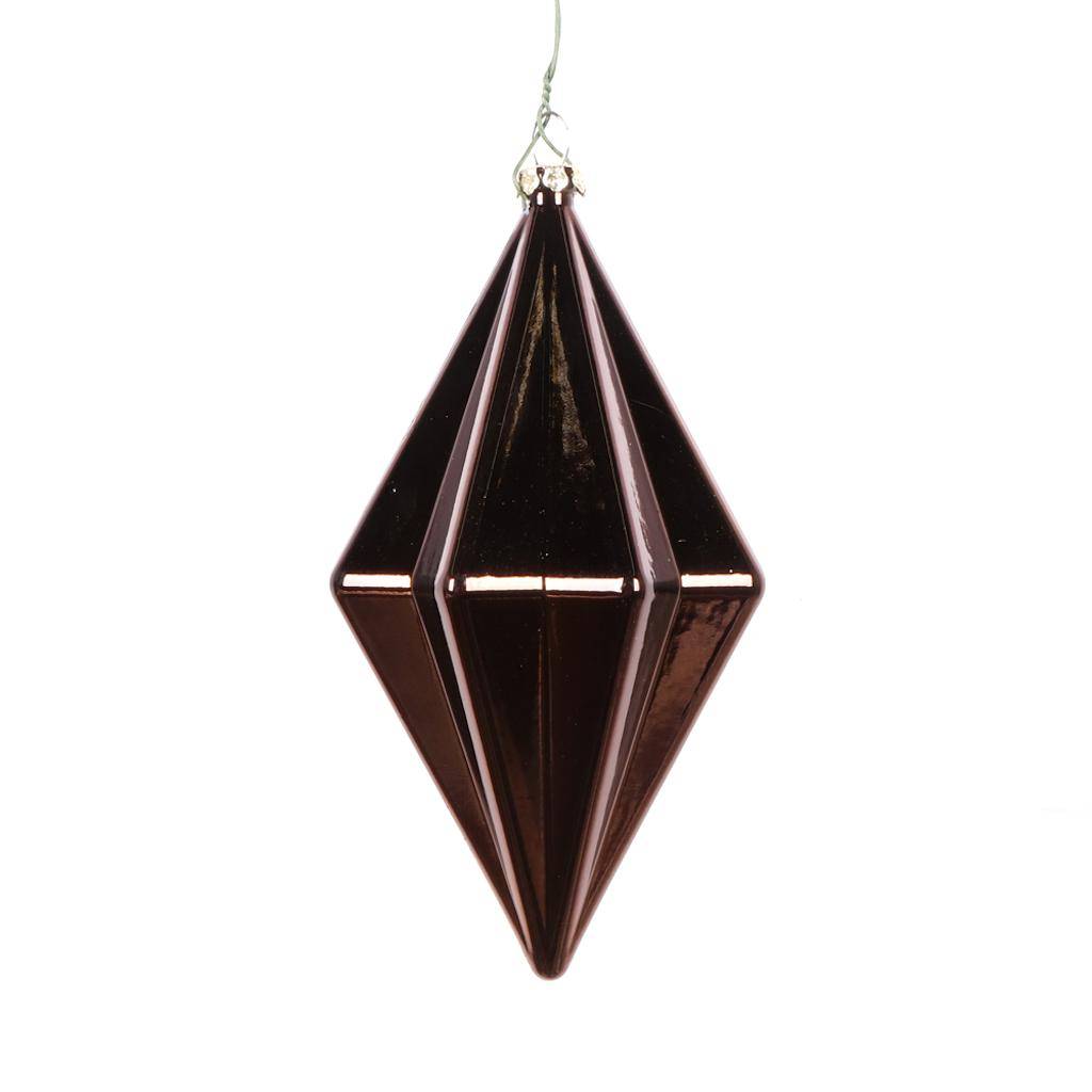 5.5" Mocha Shiny Finial Ornament (4 pack) 1