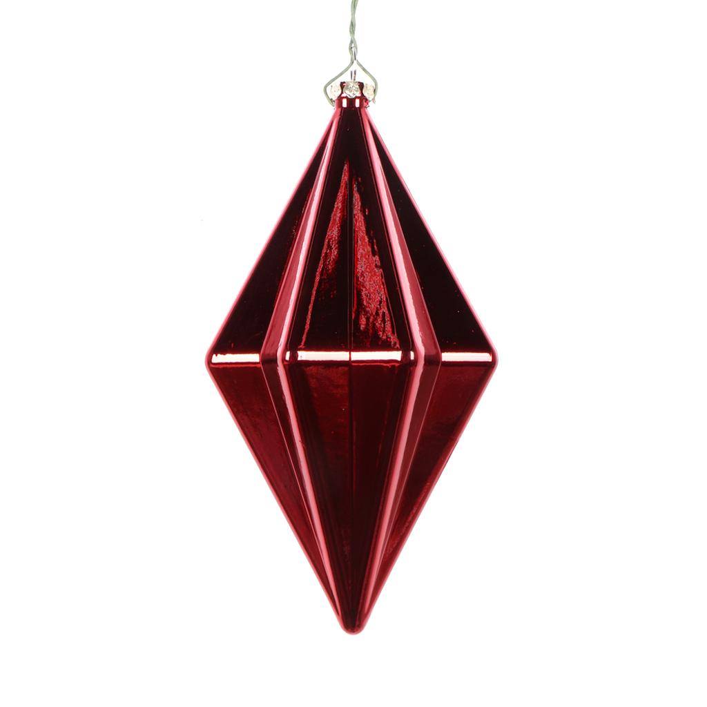5.5" Red Matte Finial Ornament (4 pack) 1