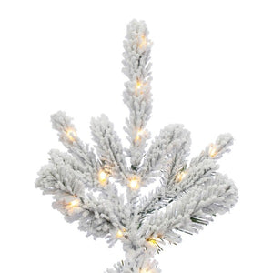 7.5' x 57" Artificial Flocked Yukon Display 750 Warm White LED Lights 2