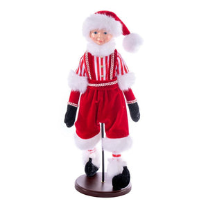 18" Red Peppermint Fairy Boy with Stand Santa 1