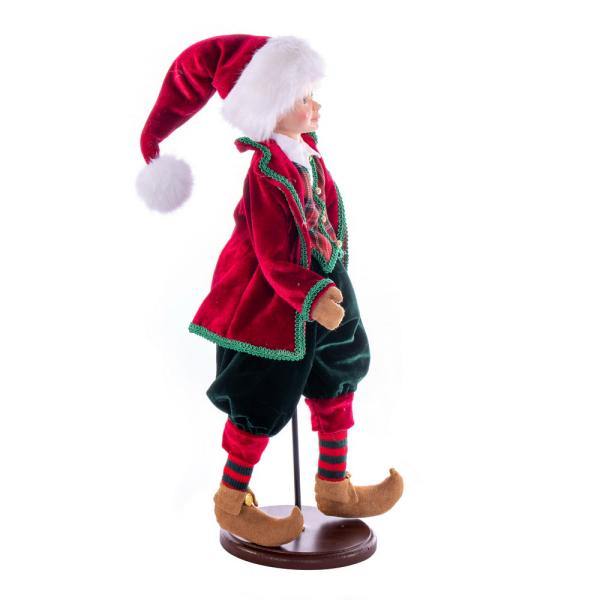 18" Red Plaid Fairy Boy with Stand Santa 2