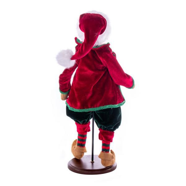 18" Red Plaid Fairy Boy with Stand Santa 3