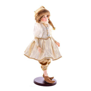 18" Mocha Velvet Fairy Girl with Stand Santa 2